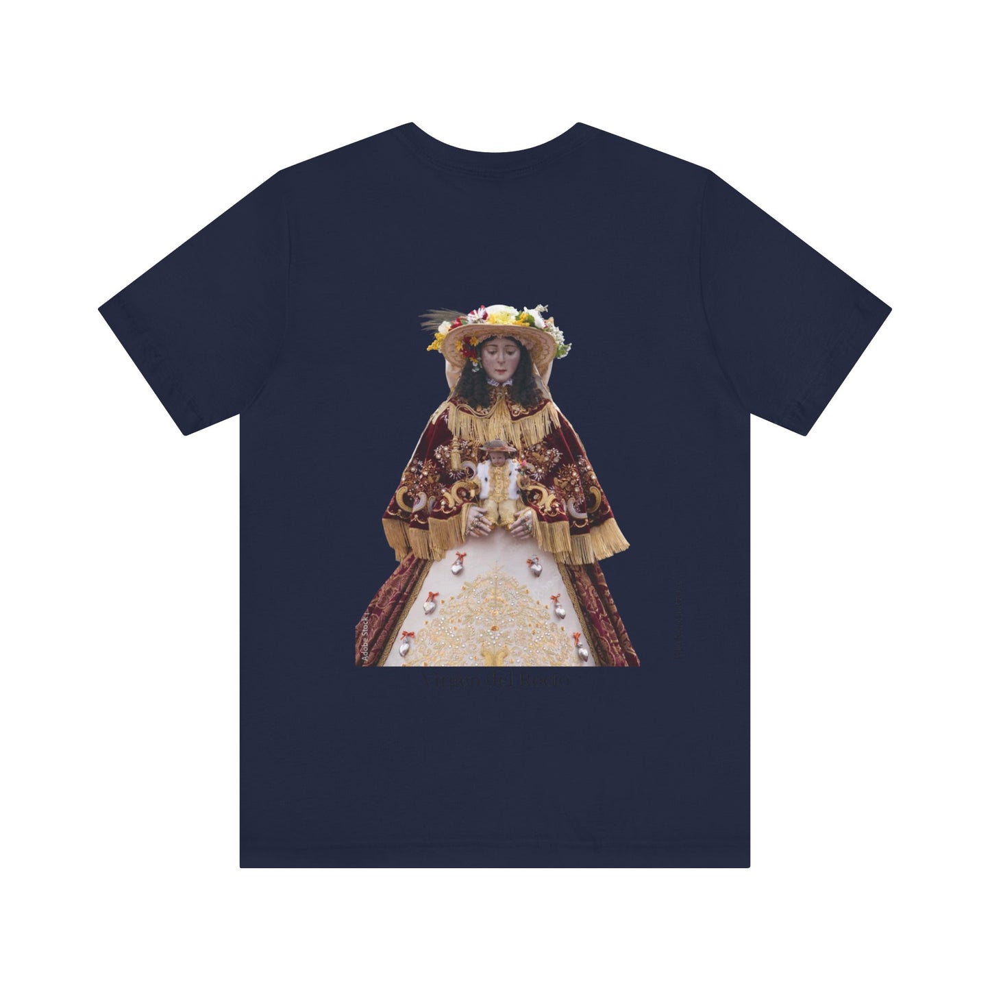 Camiseta manga corta Virgen del Rocío vestida de pastora.
