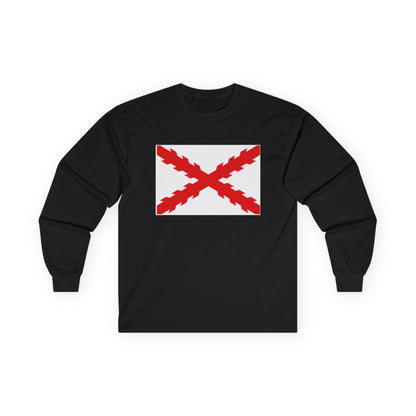 Camiseta manga larga bandera Aspa Borgoña Cruz de San Andrés