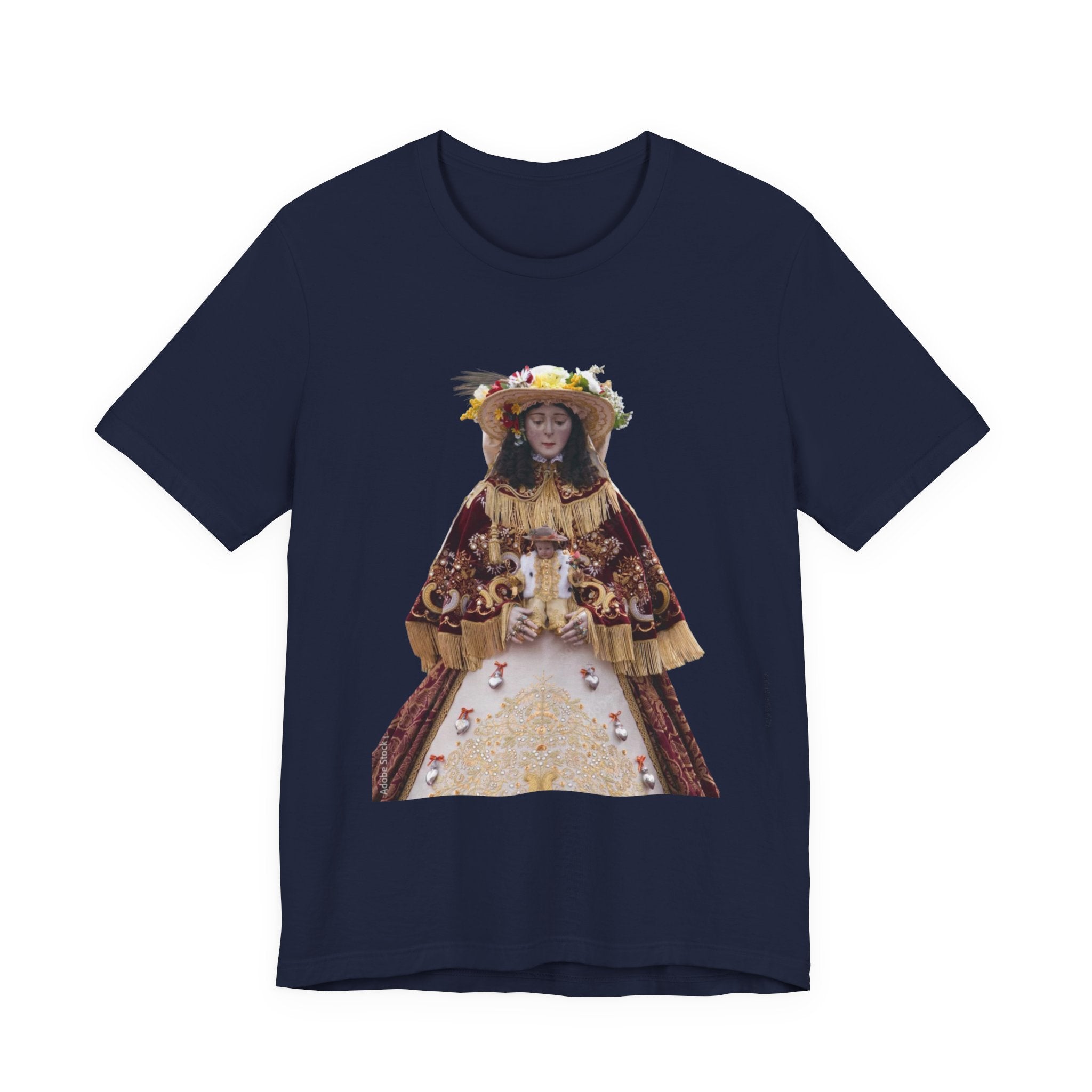 Camiseta manga corta Virgen del Rocío vestida de pastora.