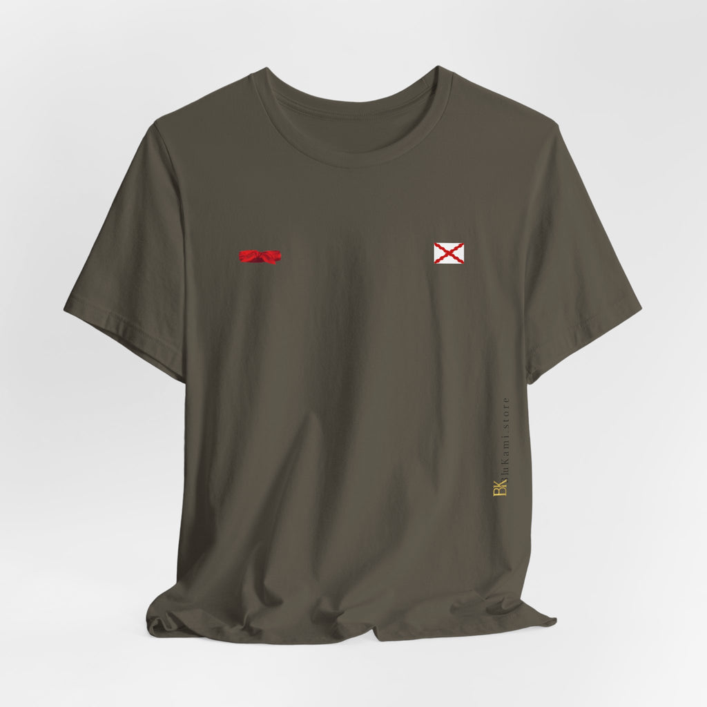 Camiseta manga corta Aspa de Borgoña Cruz de San Andrés   y  pañuelo hermandad Hispana