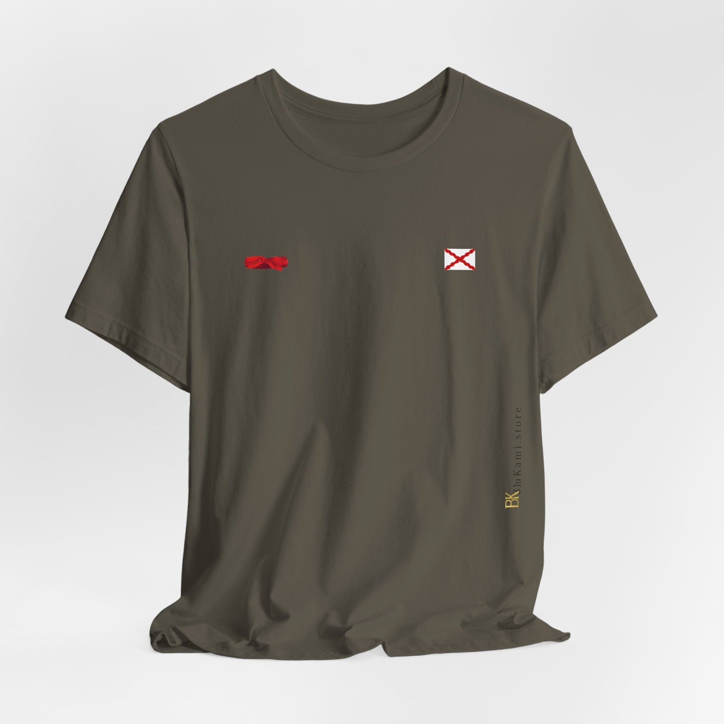 Camiseta manga corta Aspa de Borgoña Cruz de San Andrés   y  pañuelo hermandad Hispana