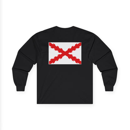 Camiseta manga larga bandera Aspa Borgoña Cruz de San Andrés