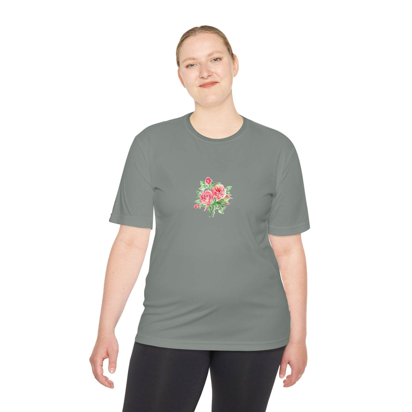 Camiseta mujer flor rosa  T-Shirt women