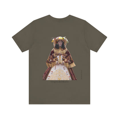 Camiseta manga corta Virgen del Rocío vestida de pastora.