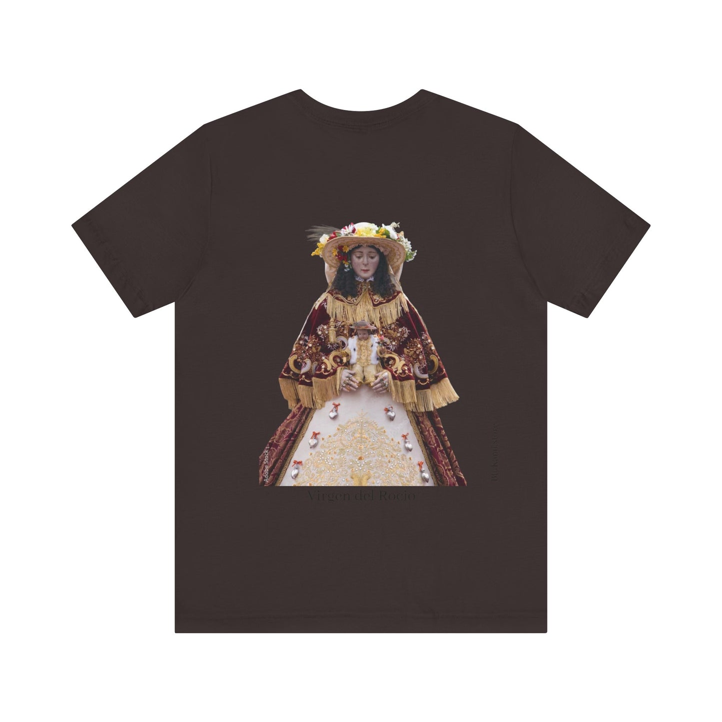 Camiseta manga corta Virgen del Rocío vestida de pastora.