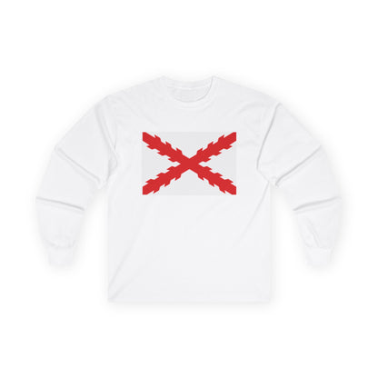 Camiseta manga larga bandera Aspa Borgoña Cruz de San Andrés