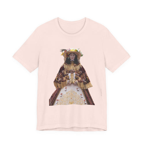 Camiseta manga corta Virgen del Rocío vestida de pastora.