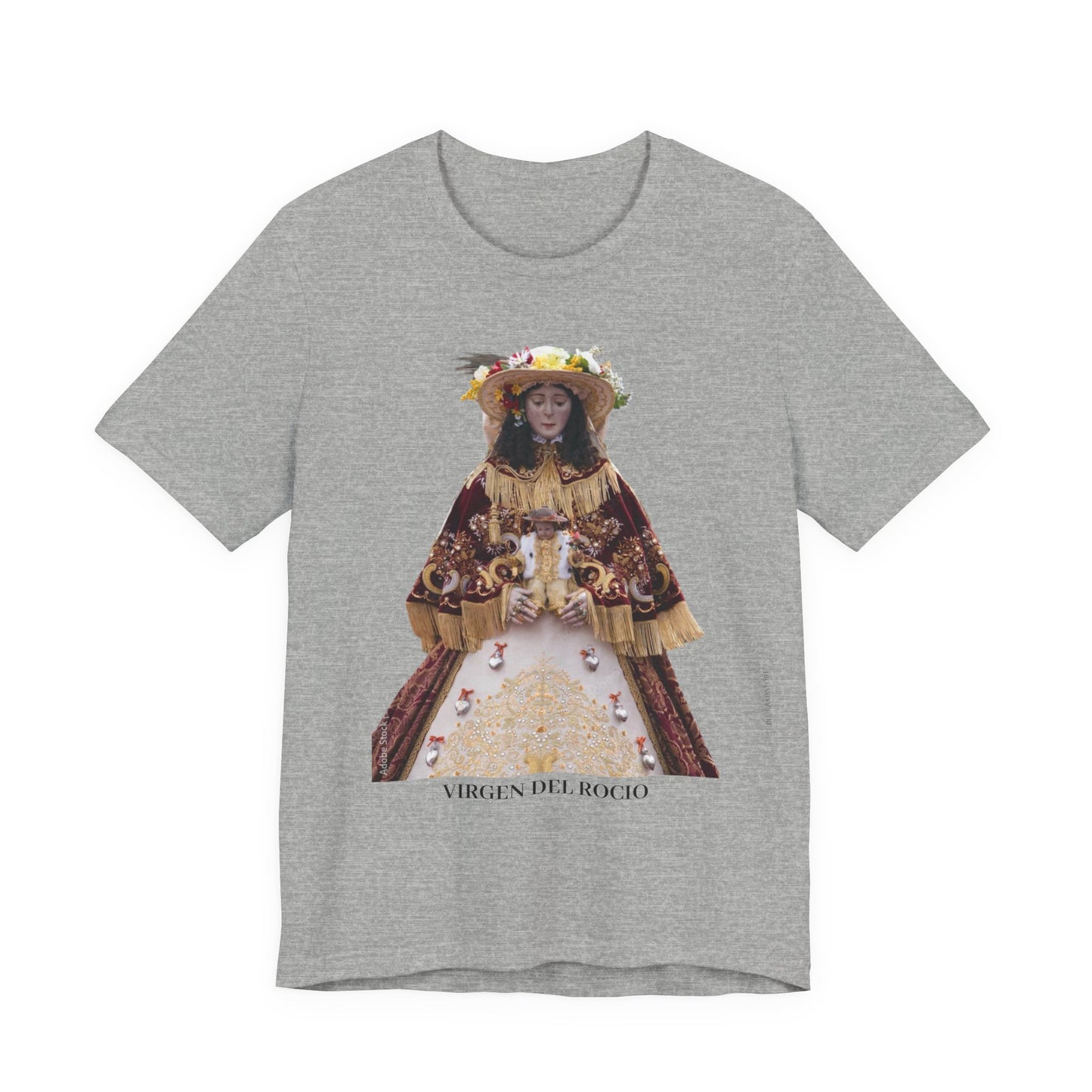 Camiseta manga corta Virgen del Rocío vestida de pastora.