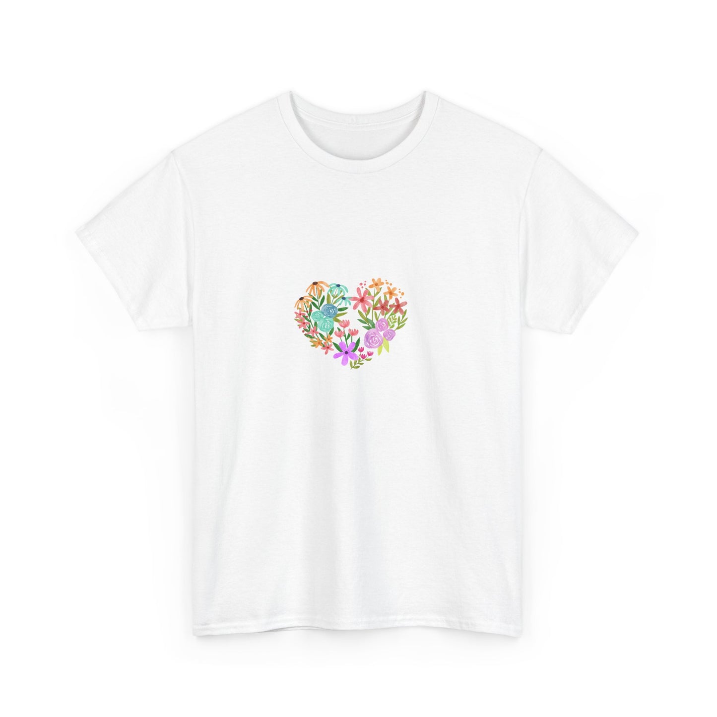 Camiseta manga corta Corazón Floral