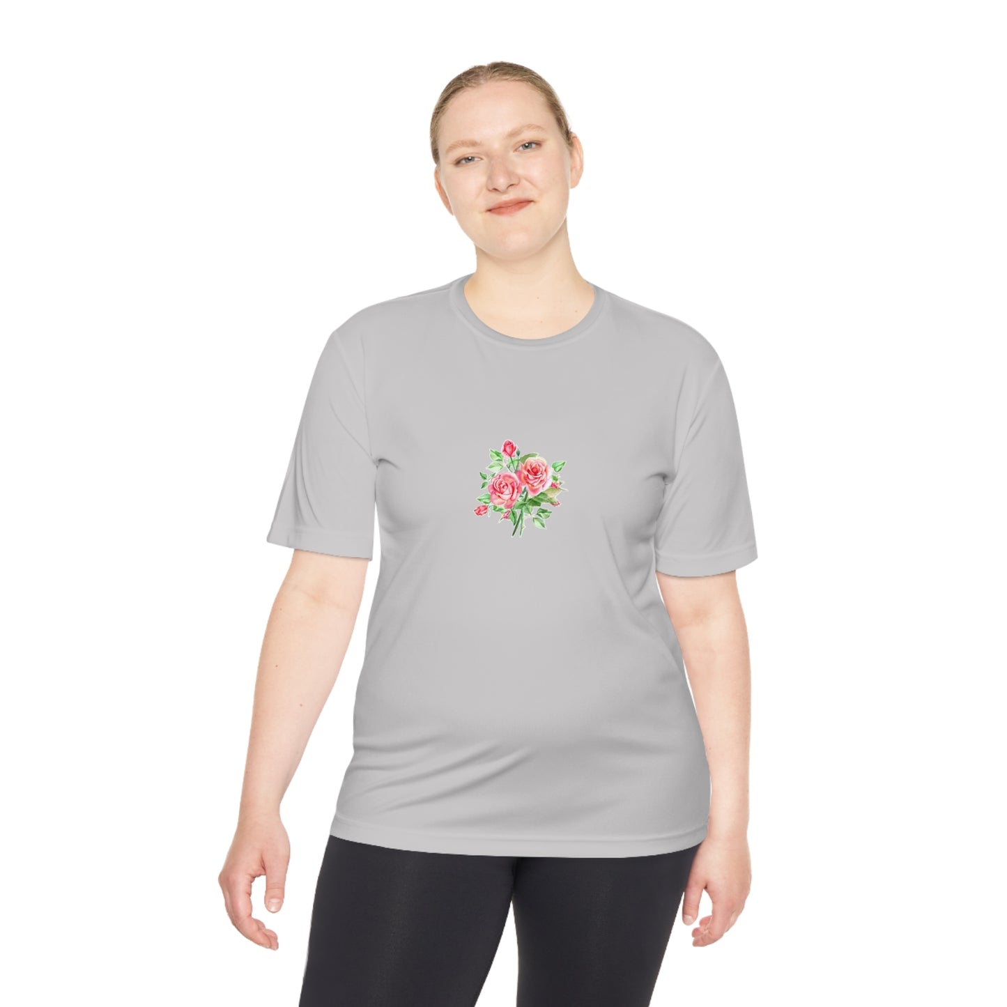 Camiseta mujer flor rosa  T-Shirt women