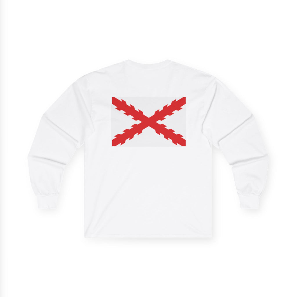 Camiseta manga larga bandera aspa de Borgoña