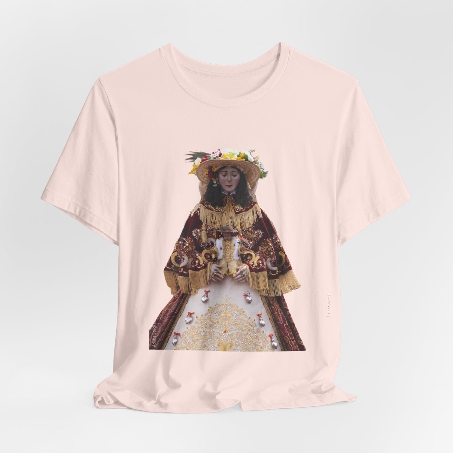 Camiseta manga corta Virgen del Rocío vestida de pastora.
