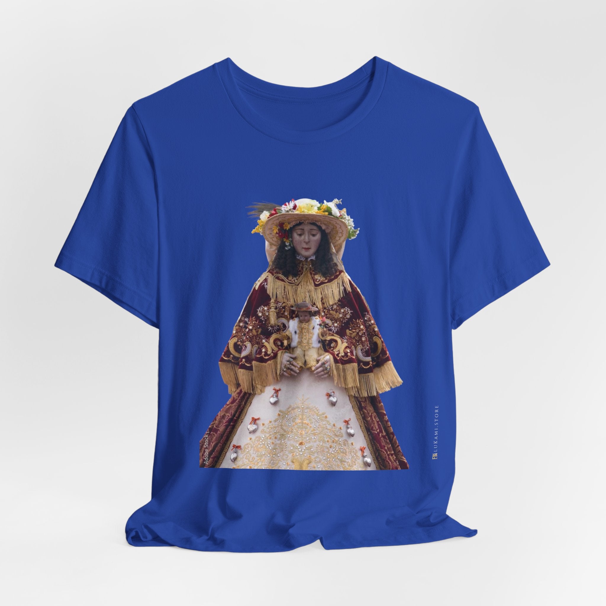Camiseta manga corta Virgen del Rocío vestida de pastora.