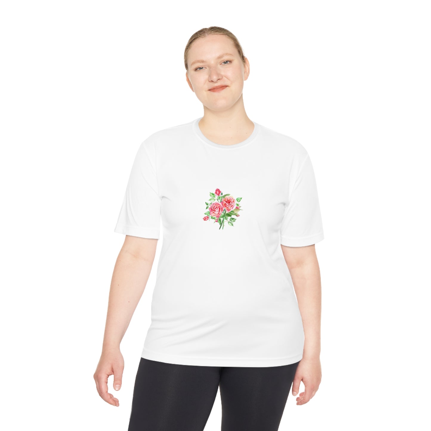 Camiseta mujer flor rosa  T-Shirt women