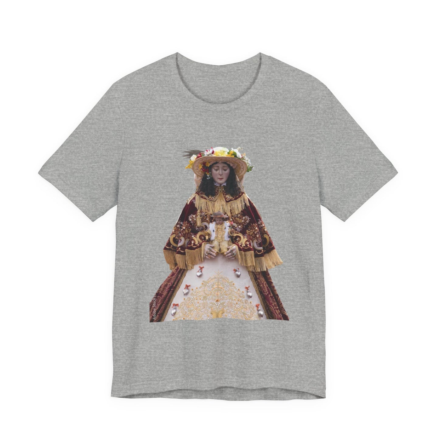 Camiseta manga corta Virgen del Rocío vestida de pastora.