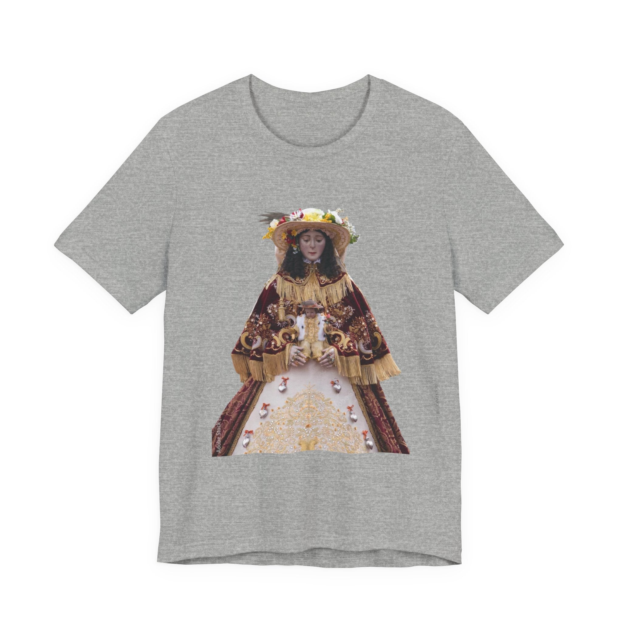 Camiseta manga corta Virgen del Rocío vestida de pastora.