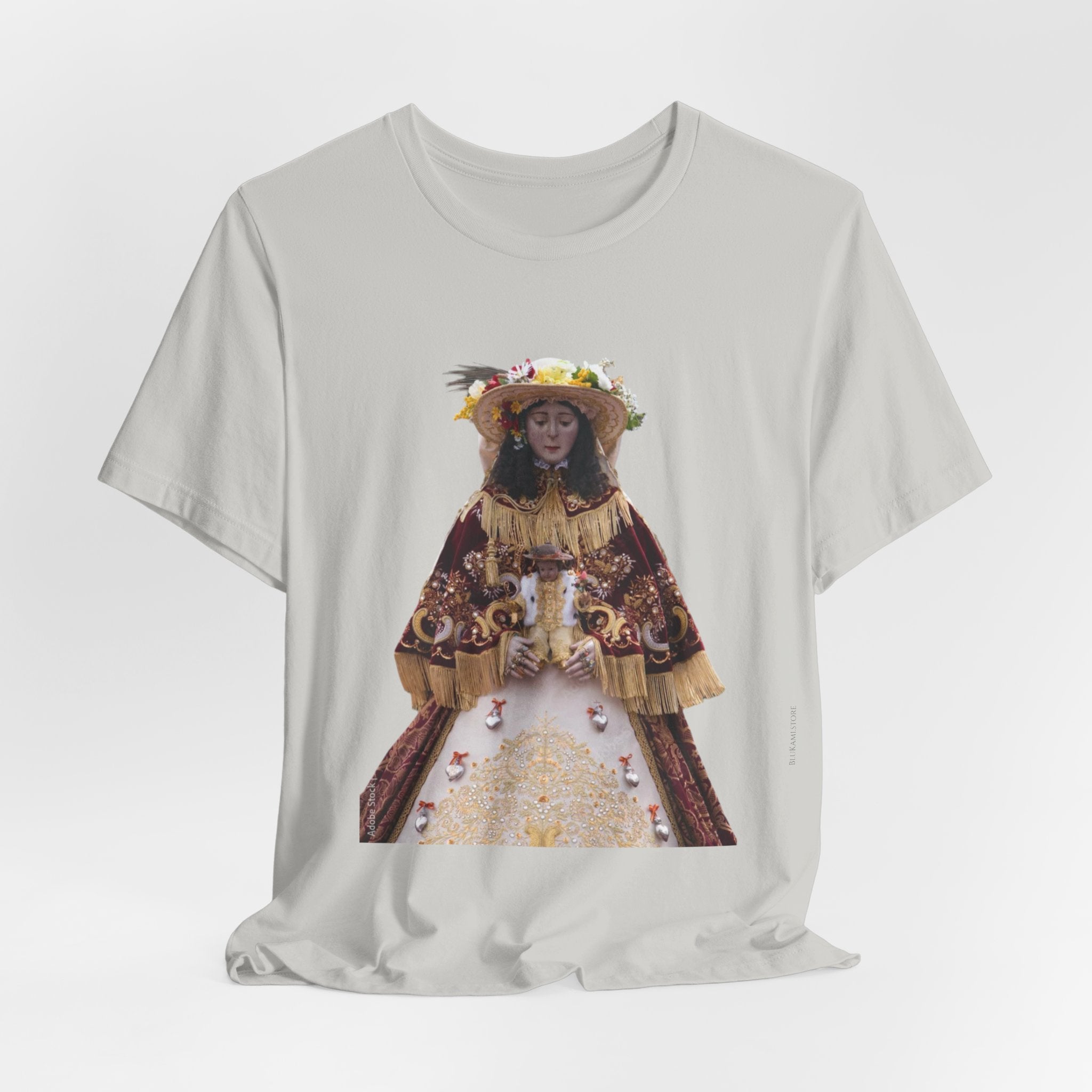 Camiseta manga corta Virgen del Rocío vestida de pastora.
