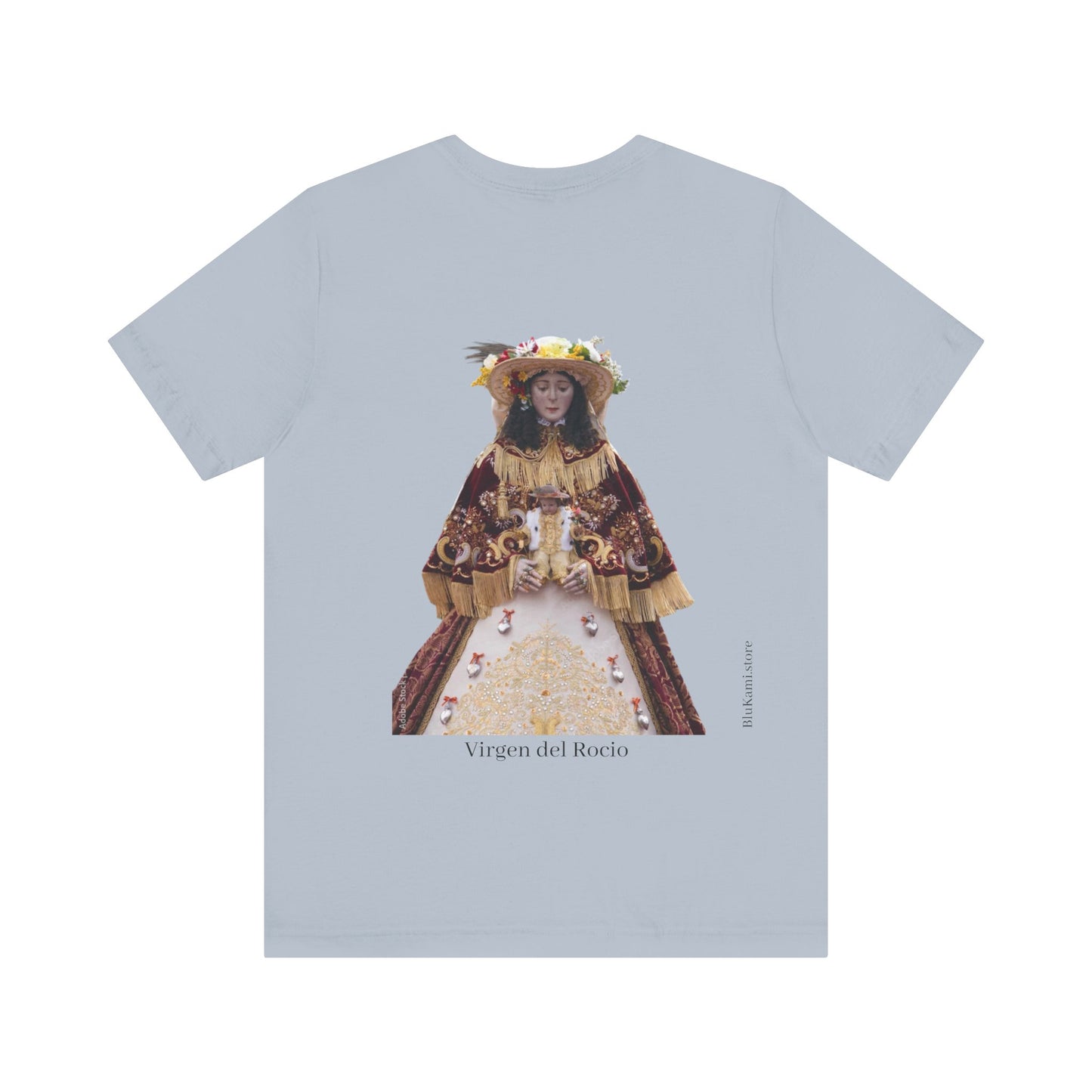 Camiseta manga corta Virgen del Rocío vestida de pastora.