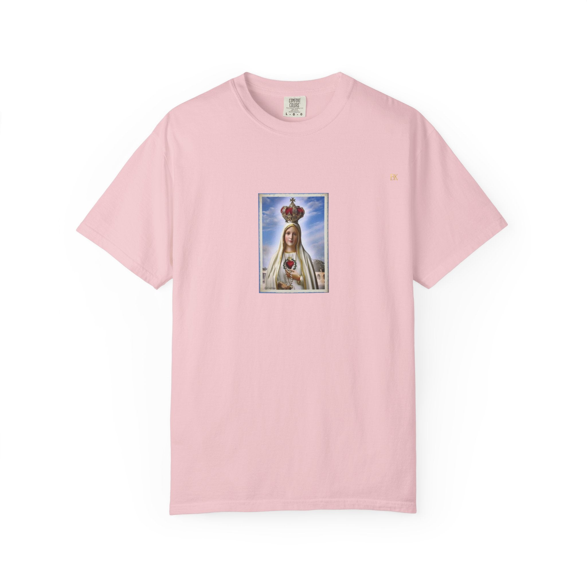 Virgen de Fátima camiseta manga corta unisex.