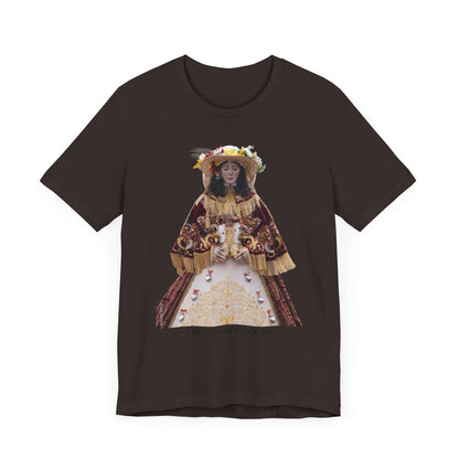 Camiseta manga corta Virgen del Rocío vestida de pastora.