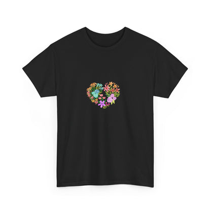 Camiseta manga corta Corazón Floral