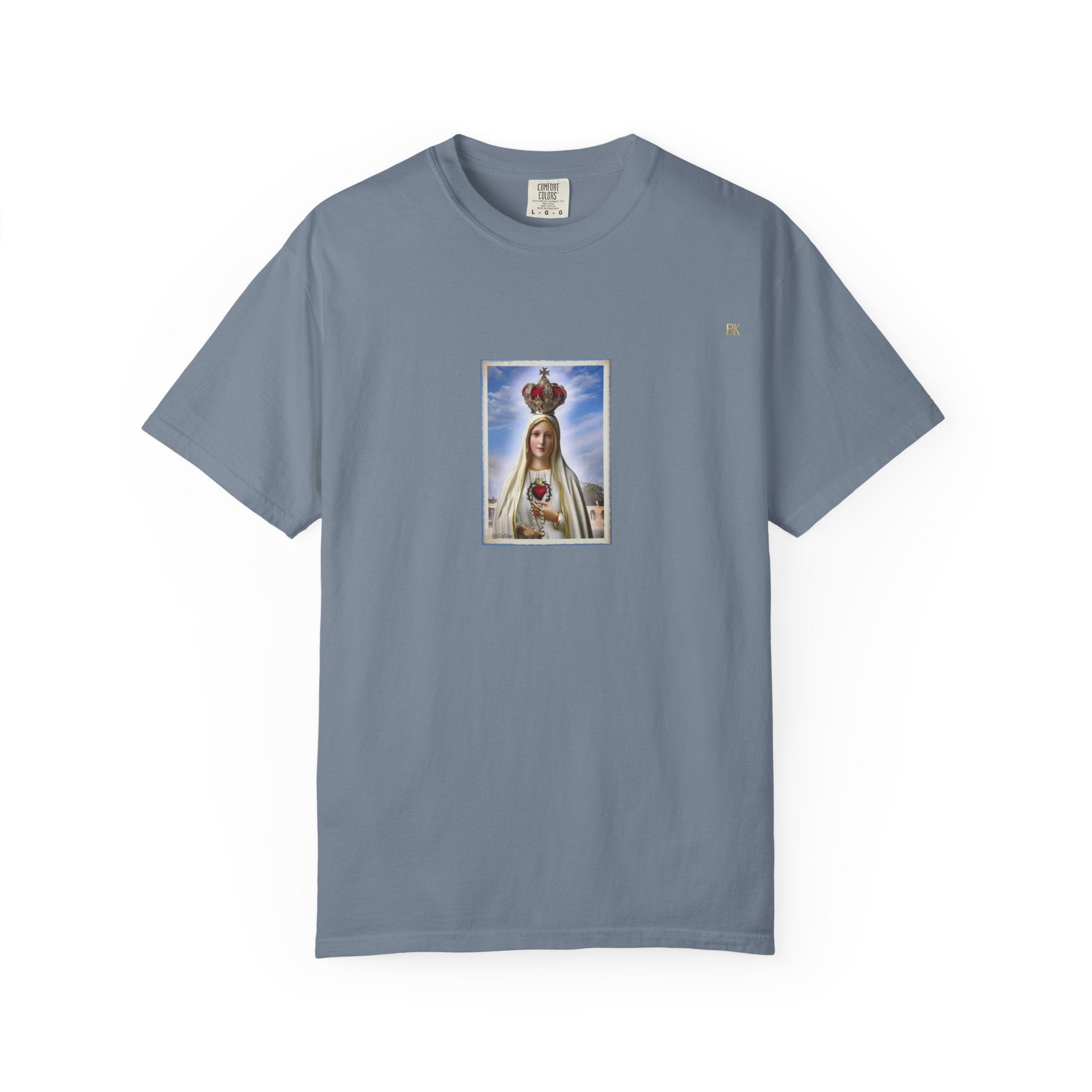 Virgen de Fátima camiseta manga corta unisex.