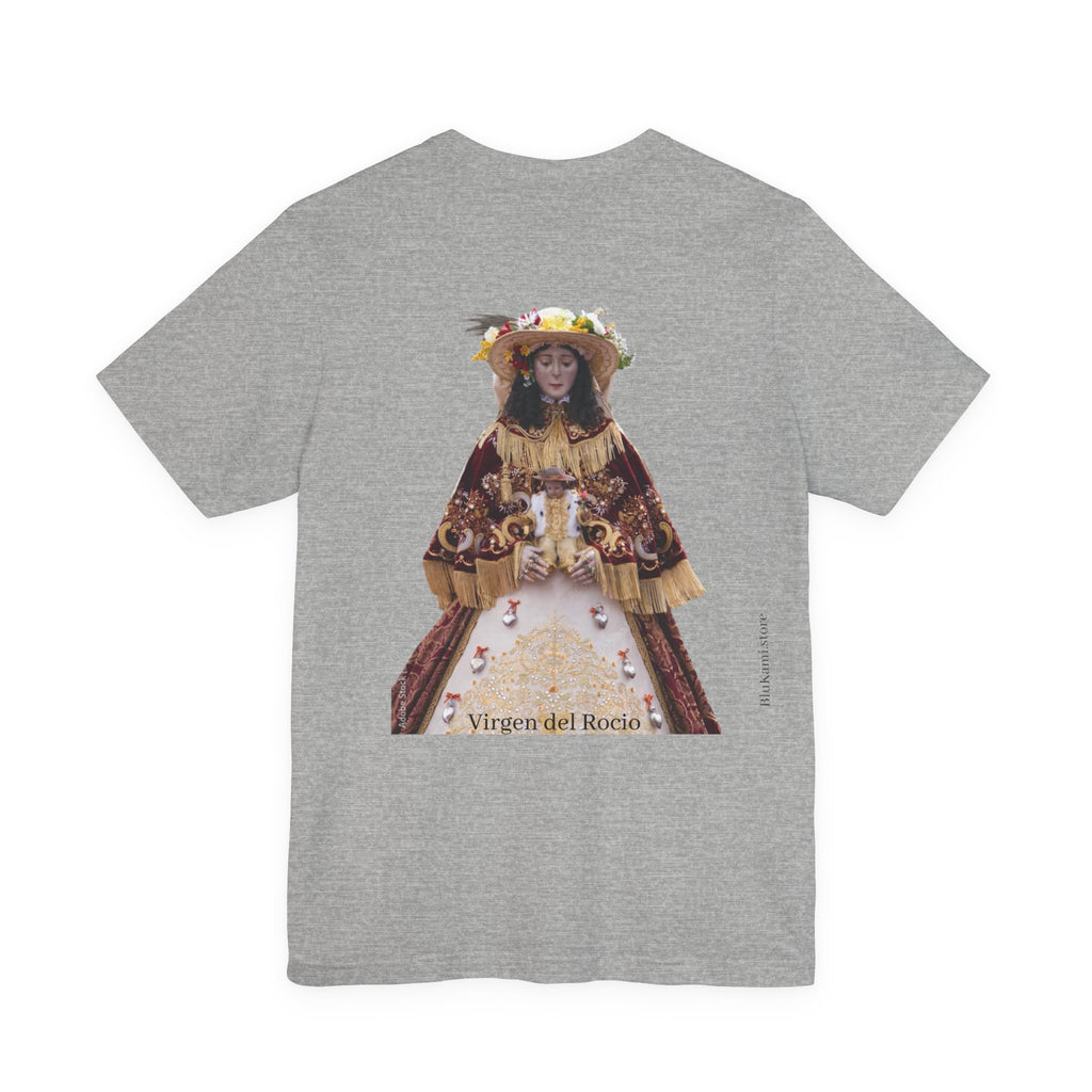 Camiseta manga corta Virgen del Rocío vestida de pastora.