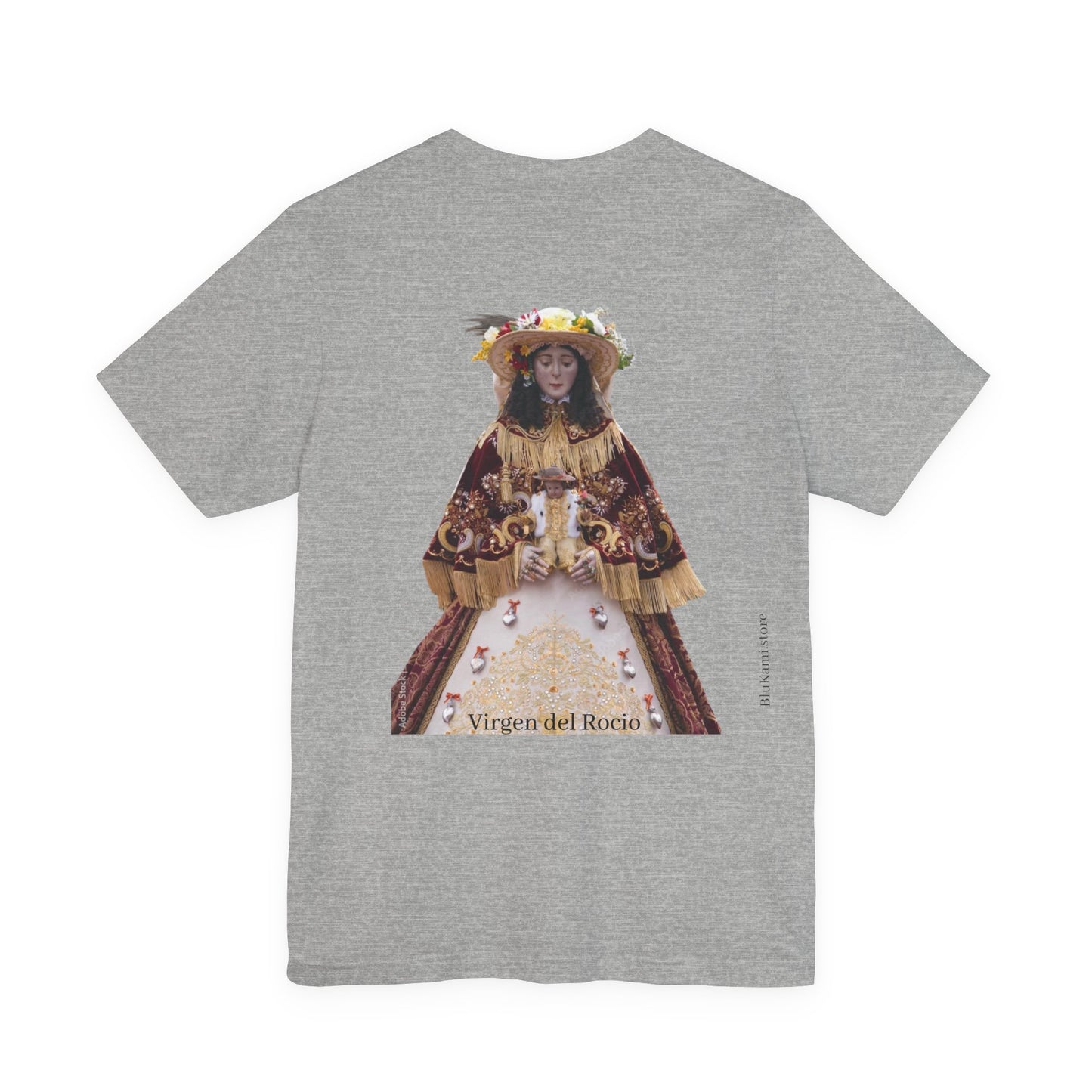 Camiseta manga corta Virgen del Rocío vestida de pastora.