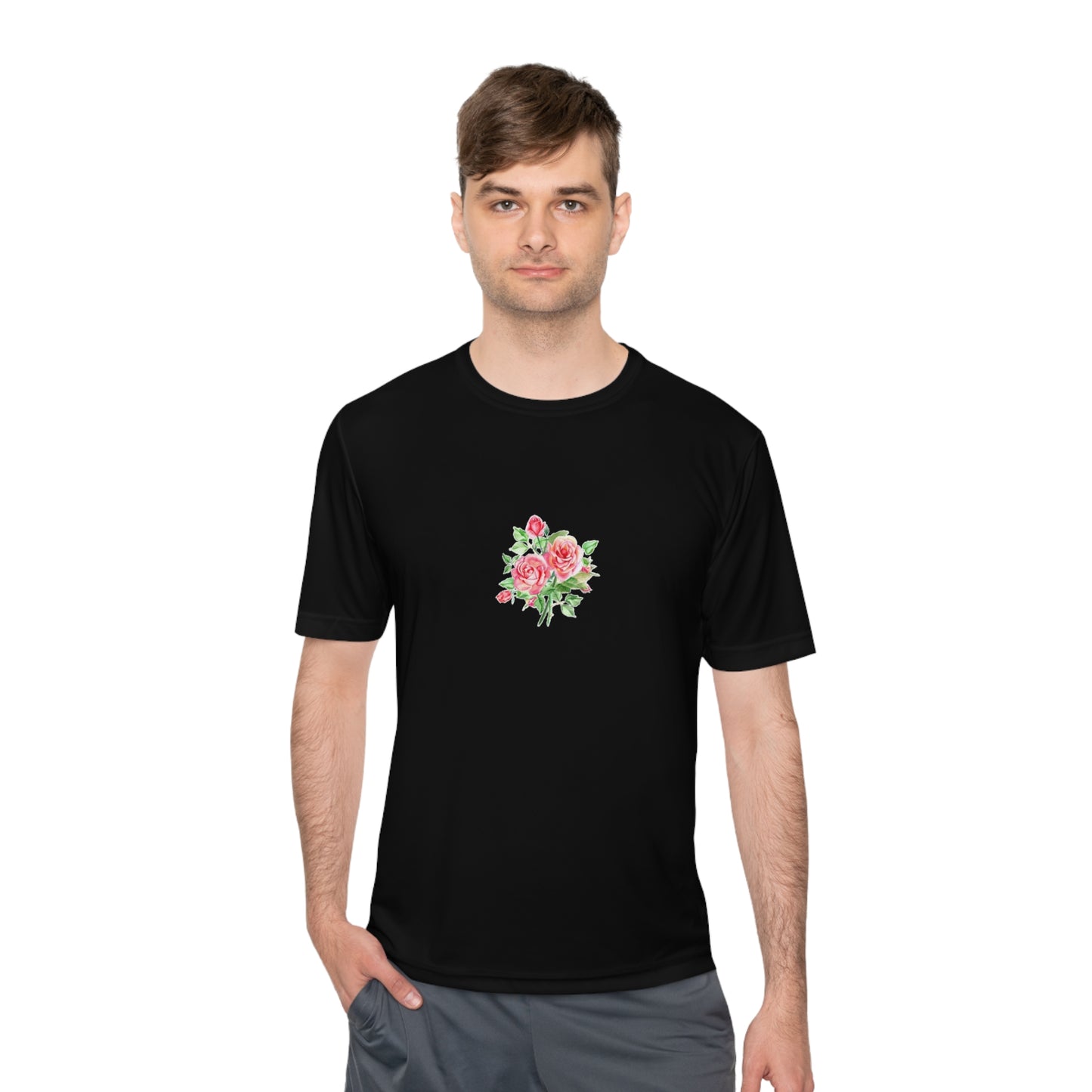 Camiseta mujer flor rosa  T-Shirt women