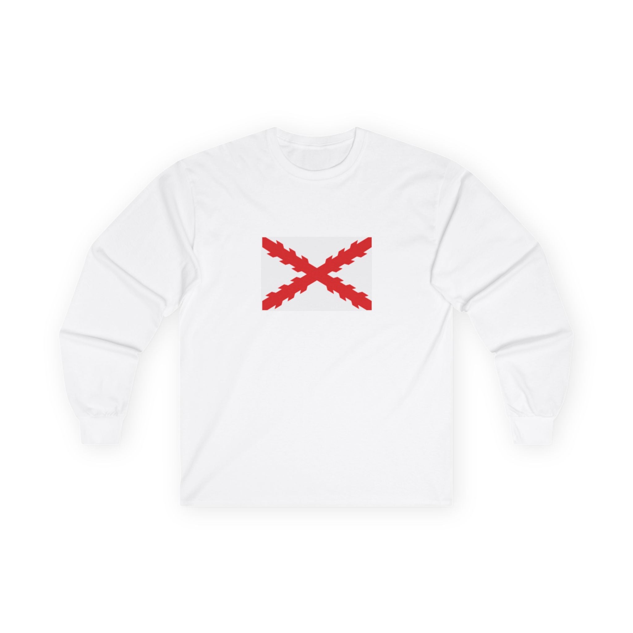 Camiseta manga larga bandera aspa de Borgoña