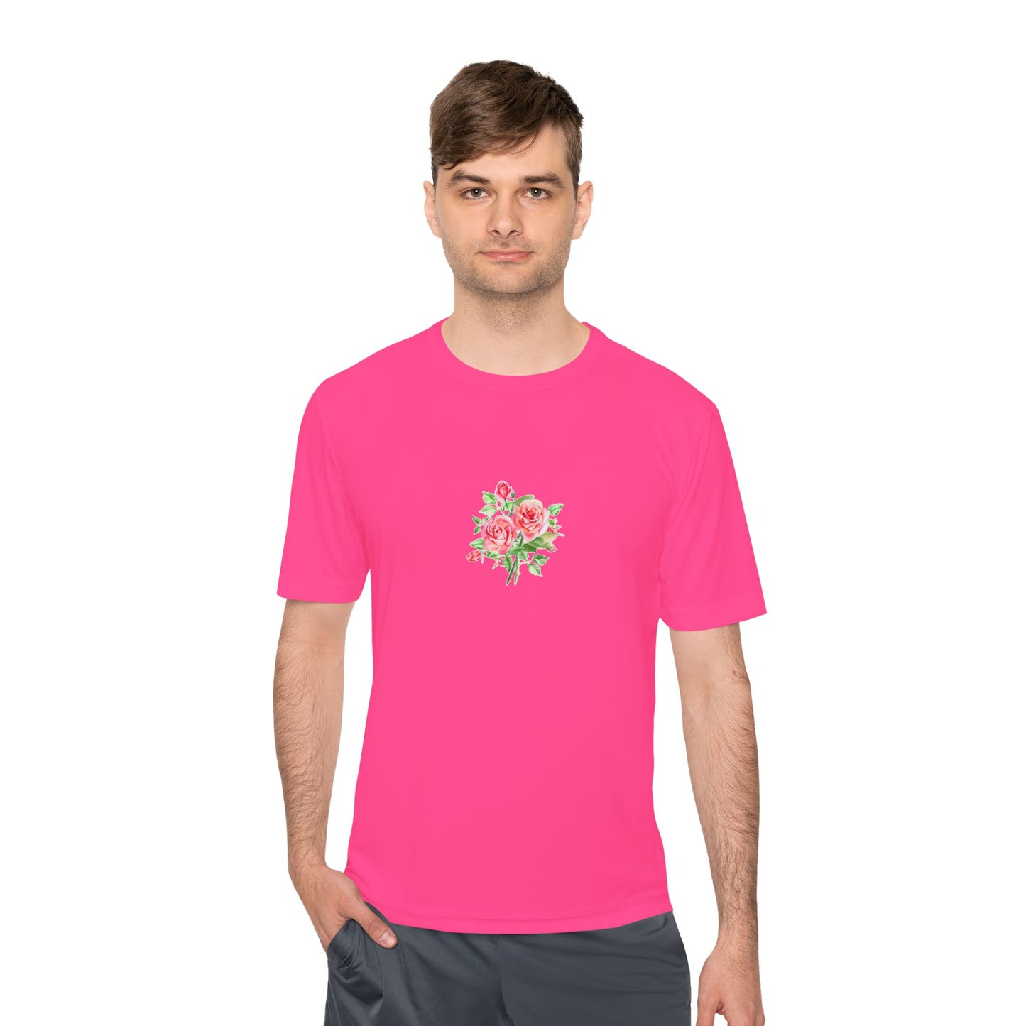 Camiseta mujer flor rosa  T-Shirt women