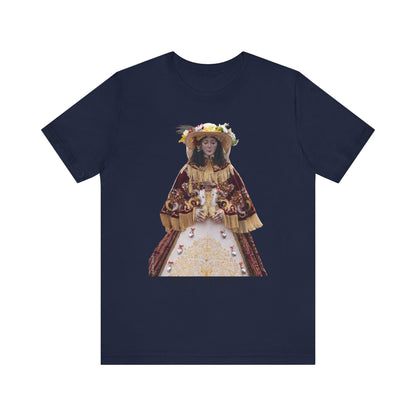 Camiseta manga corta Virgen del Rocío vestida de pastora.