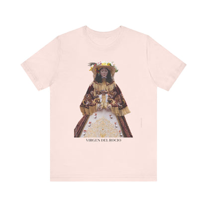 Camiseta manga corta Virgen del Rocío vestida de pastora.