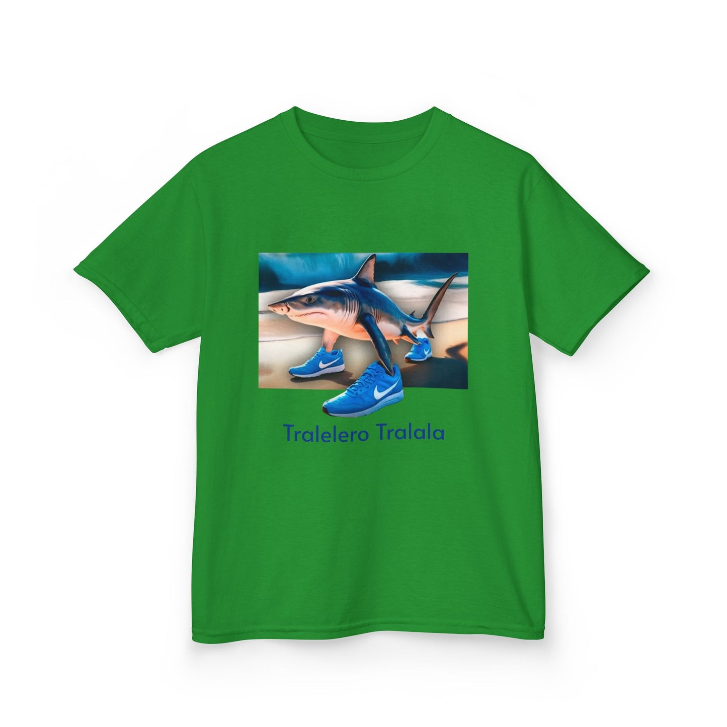 Camiseta tiburón. Tralalero Tralala. Playful Shark Adventure Tee | Kids Heavy Cotton™ T-Shirt, Fun Birthday Gift, Kid's Summer Outfit, Nautical Theme Shirt, Ocean Lover Shirt