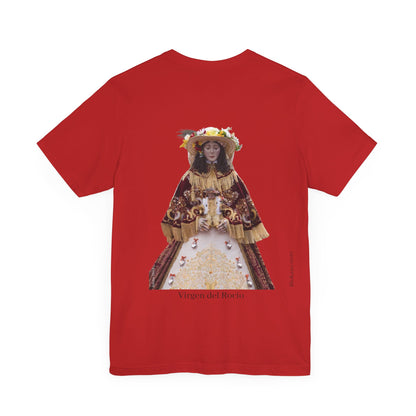 Camiseta manga corta Virgen del Rocío vestida de pastora.