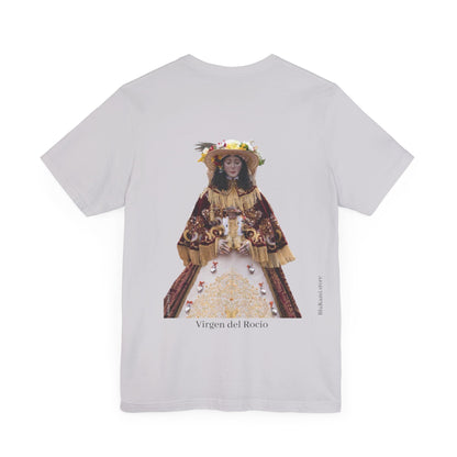 Camiseta manga corta Virgen del Rocío vestida de pastora.
