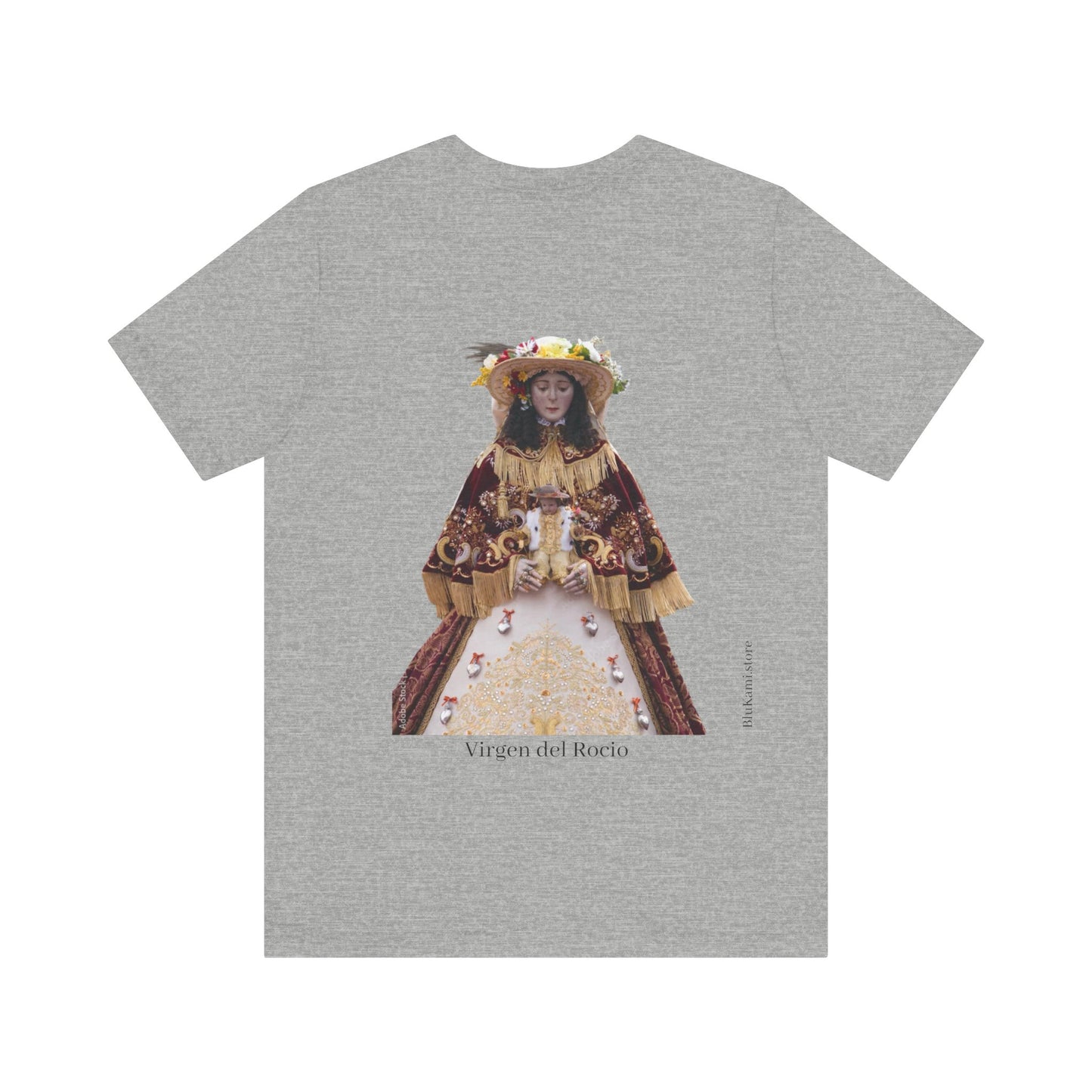 Camiseta manga corta Virgen del Rocío vestida de pastora.
