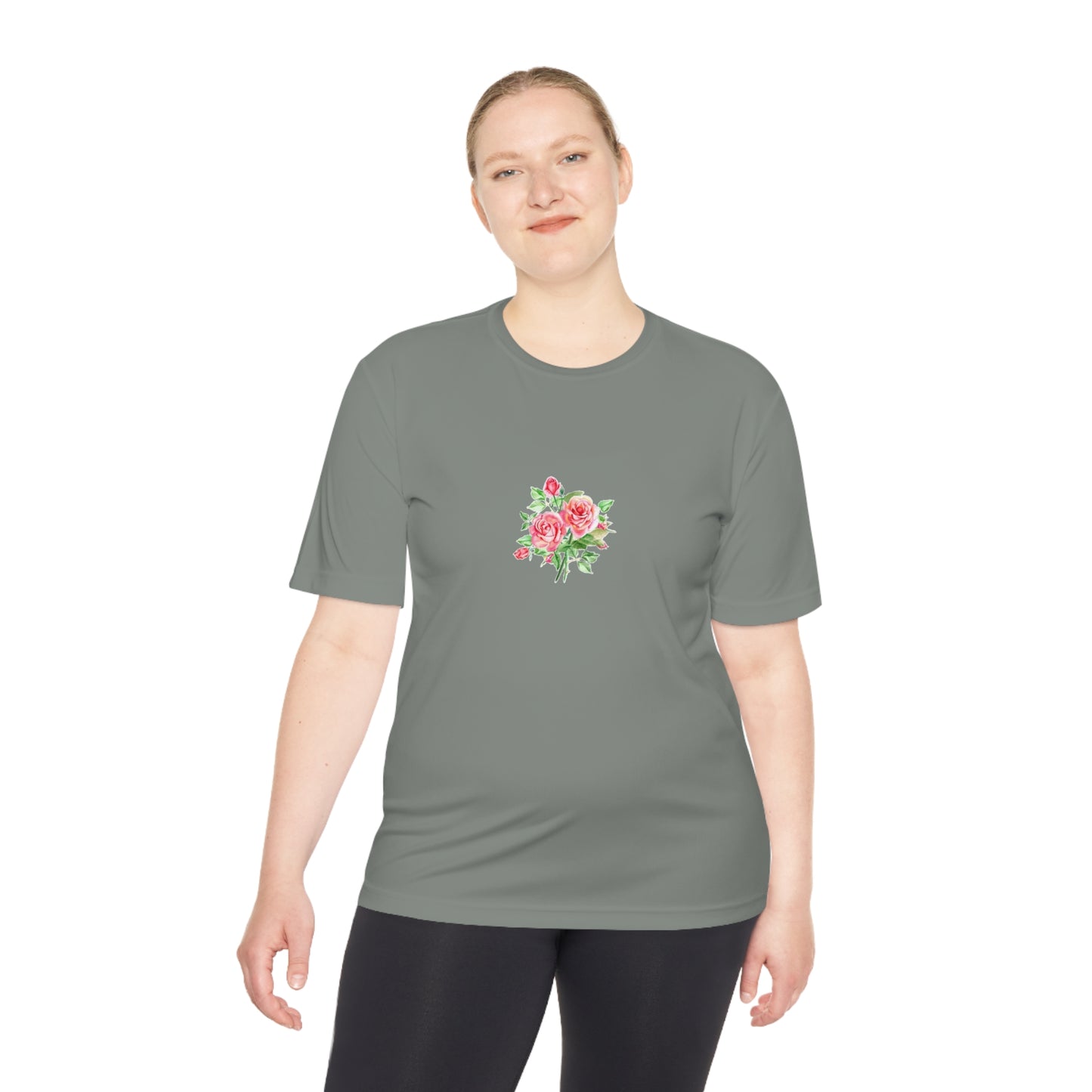 Camiseta mujer flor rosa  T-Shirt women