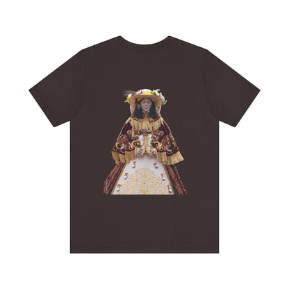 Camiseta manga corta Virgen del Rocío vestida de pastora.