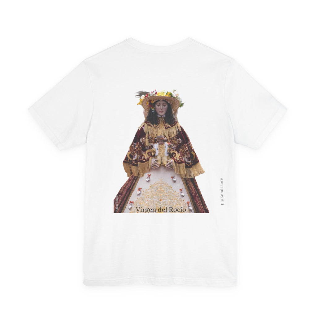 Camiseta manga corta Virgen del Rocío vestida de pastora.