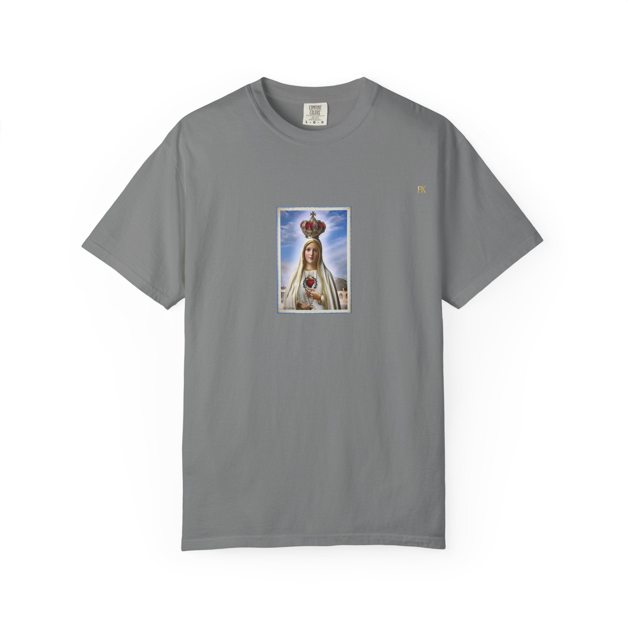 Virgen de Fátima camiseta manga corta unisex.