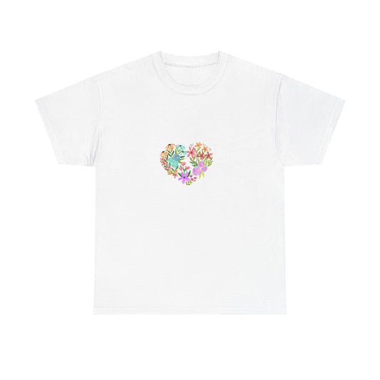 Camiseta manga corta Corazón Floral