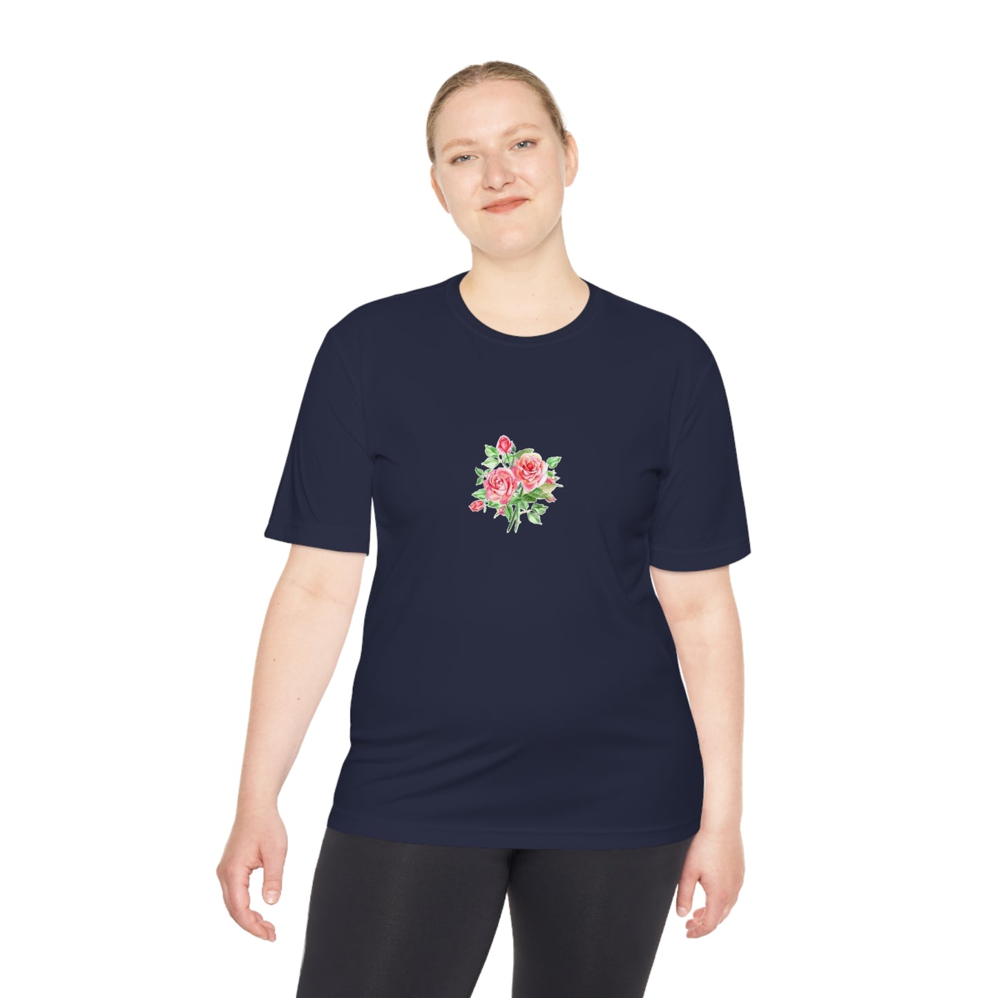 Camiseta mujer flor rosa  T-Shirt women