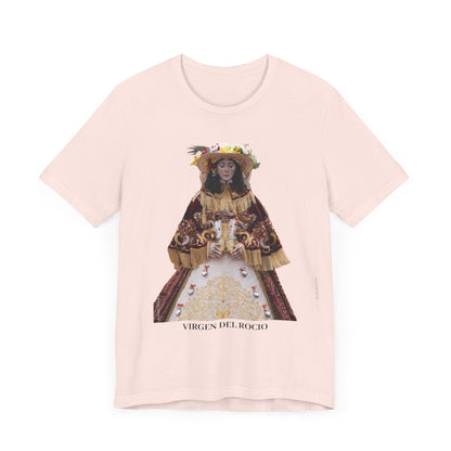 Camiseta manga corta Virgen del Rocío vestida de pastora.
