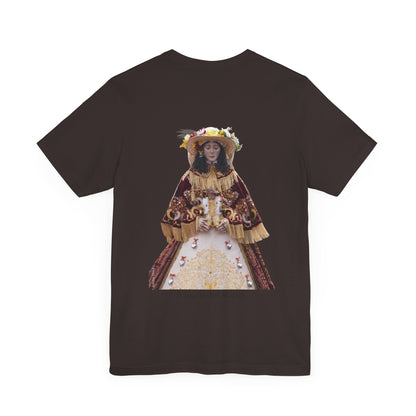 Camiseta manga corta Virgen del Rocío vestida de pastora.