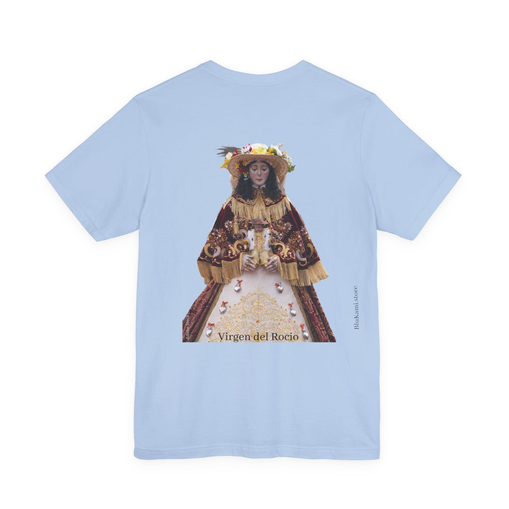 Camiseta manga corta Virgen del Rocío vestida de pastora.