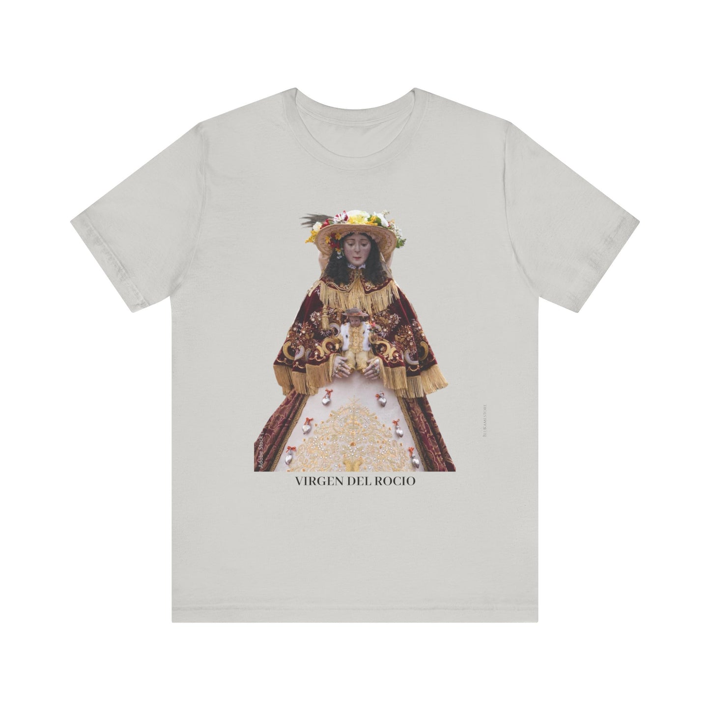 Camiseta manga corta Virgen del Rocío vestida de pastora.