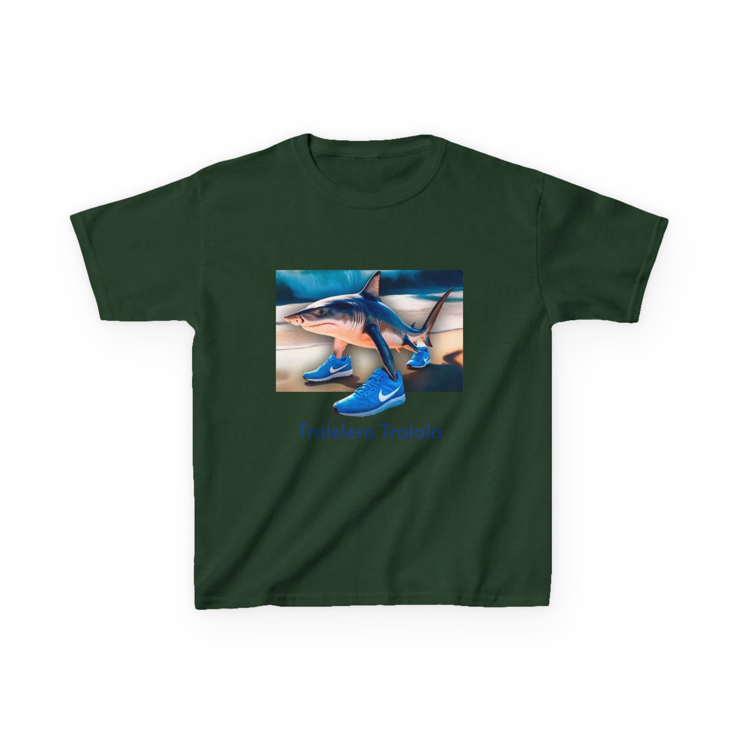 Camiseta tiburón. Tralalero Tralala. Playful Shark Adventure Tee | Kids Heavy Cotton™ T-Shirt, Fun Birthday Gift, Kid's Summer Outfit, Nautical Theme Shirt, Ocean Lover Shirt