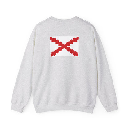 Sudadera sin capucha con bandera Aspa de Borgoña