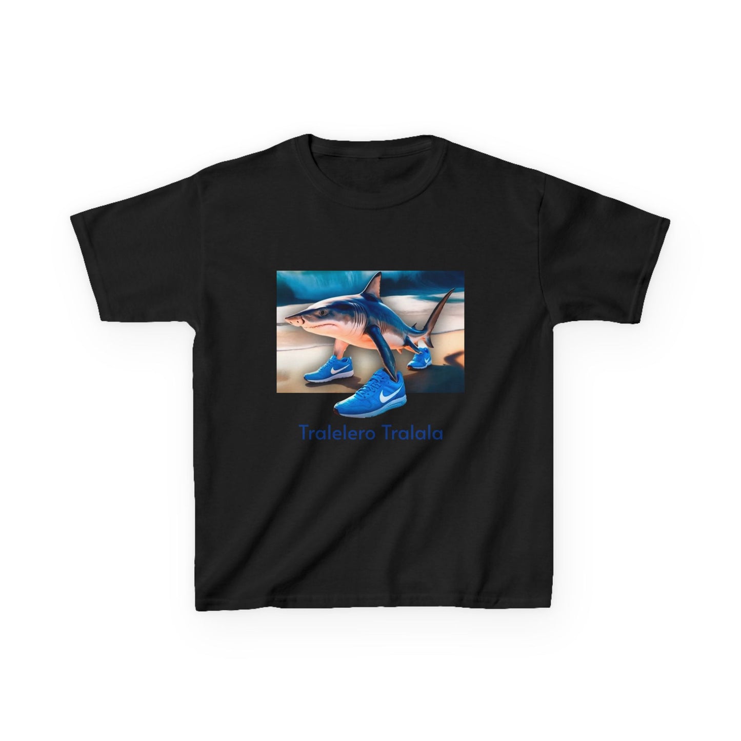 Camiseta tiburón. Tralalero Tralala. Playful Shark Adventure Tee | Kids Heavy Cotton™ T-Shirt, Fun Birthday Gift, Kid's Summer Outfit, Nautical Theme Shirt, Ocean Lover Shirt